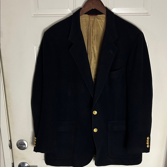 Hart Schaffner Marx Black Blazer with Gold Buttons